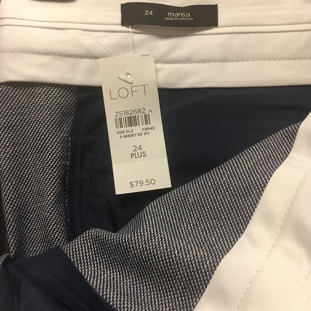 LOFT Blue Dress Pants, Size 24 Plus, Marisa Style